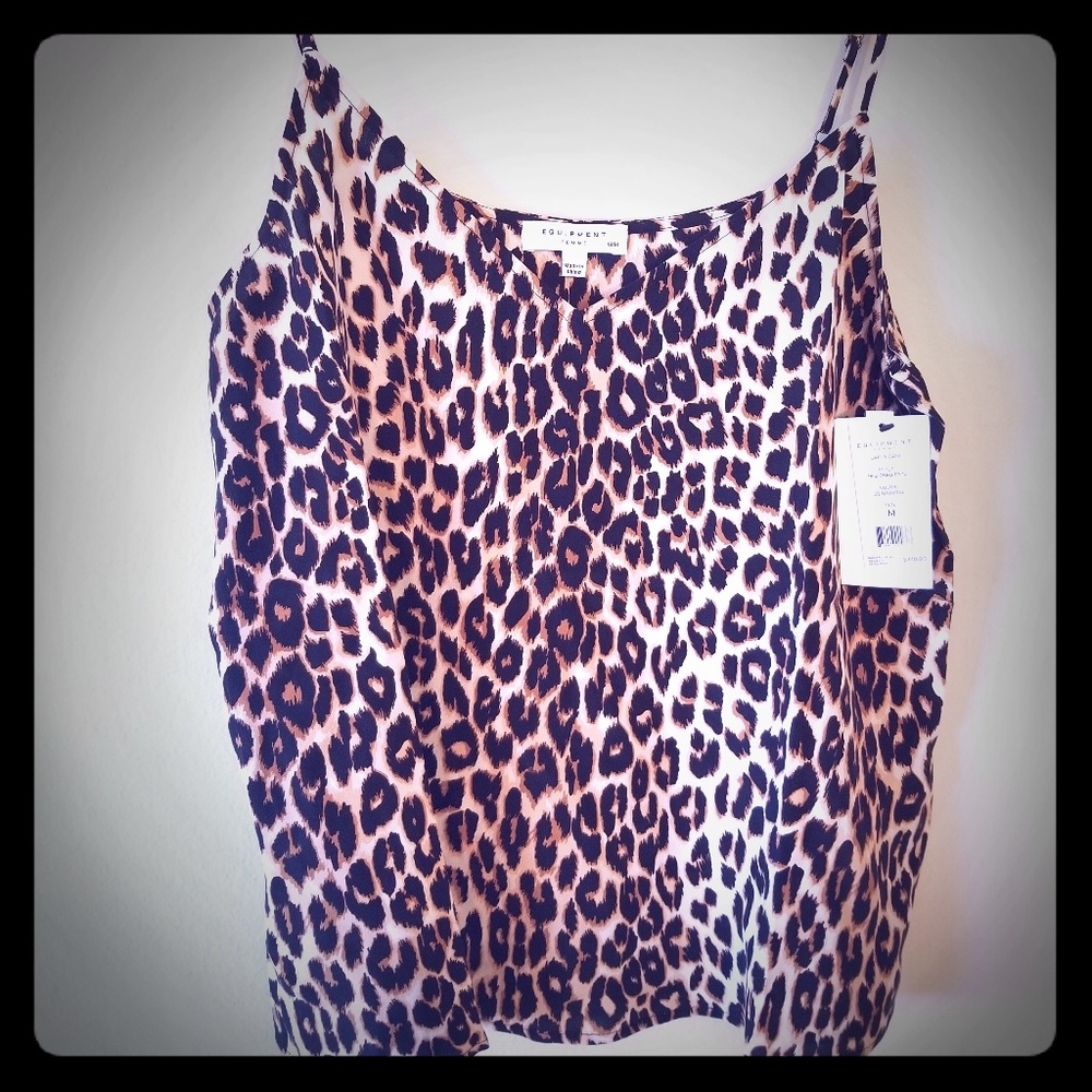 Equipment Leopard Layla Cami Top - NWT